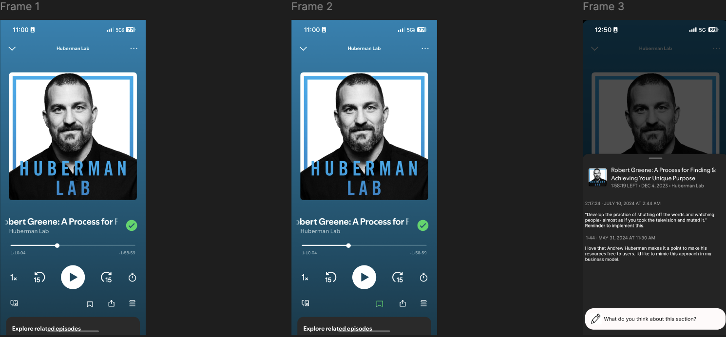 Bookmark Comments mockup